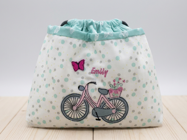 Boho Sommer Fahrrad - doodle Stickdatei